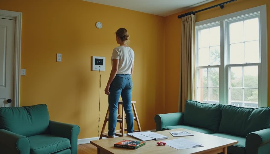 Illustration for how to install a thermostat