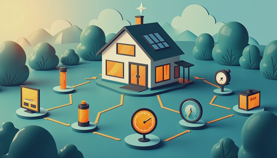 Illustration for smart home energy management