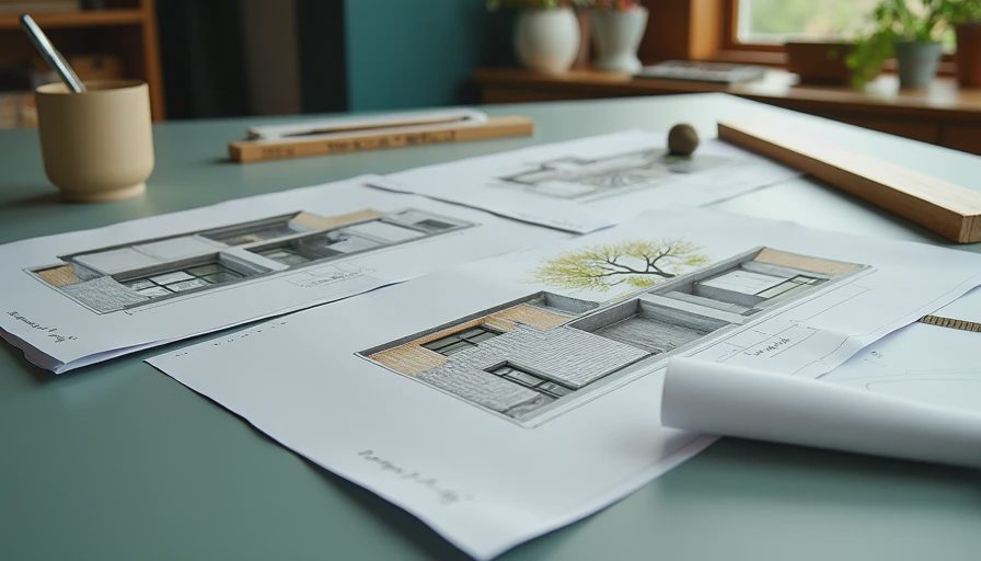 Visual context for modern house plans